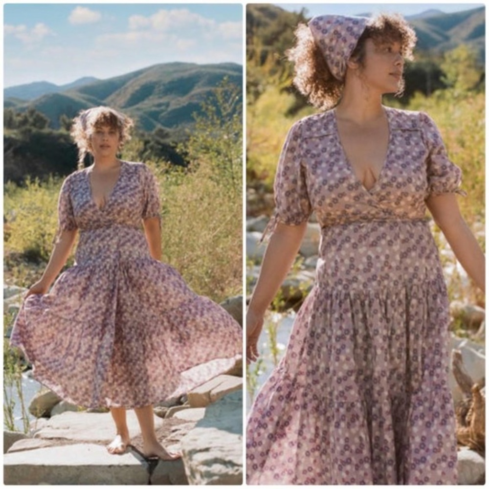 CHRISTY DAWN The Augusta Dress in Wisteria Wildflower Meadow L